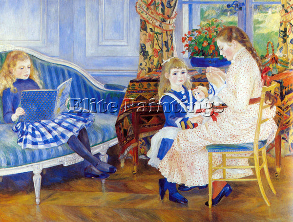 RENOIR CHILDREN IN THE AFTERNOON IN WARGEMONT ARTIST PAINTING REPRODUCTION OIL