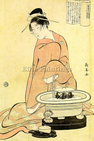 JAPANESE CHOKI EISHOSAI JAPANESE ACTIVE APPROX 1780 1800 1 ARTIST PAINTING REPRO