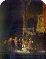 REMBRANDT CHRIST AND THE ADULTERESS ARTIST PAINTING REPRODUCTION HANDMADE OIL