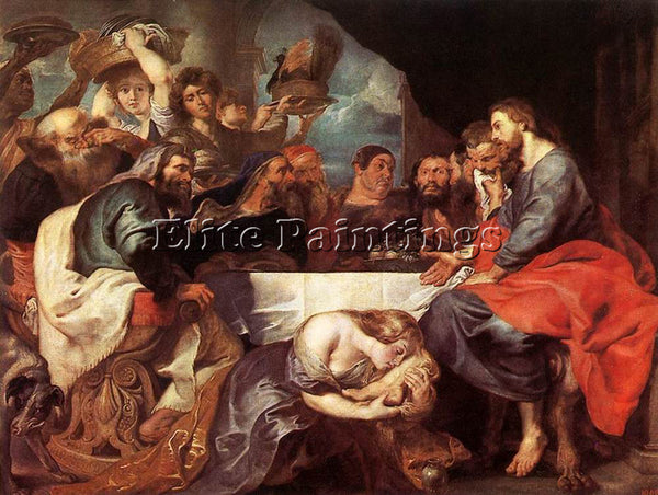PETER PAUL RUBENS CHRIST AT SIMON THE PHARISEE 1 ARTIST PAINTING HANDMADE CANVAS