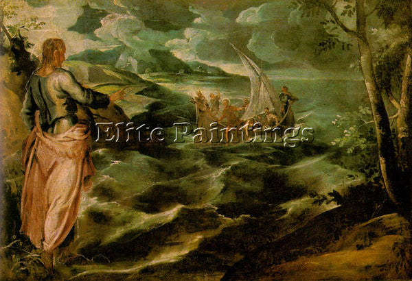 JACOPO ROBUSTI TINTORETTO CHRIST AT THE SEA OF GALILEE ARTIST PAINTING HANDMADE