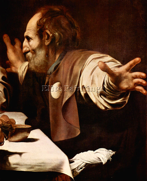 CARAVAGGIO CHRIST IN EMMAUS DETAIL DISCIPLES OF CHRIST 2  ARTIST PAINTING CANVAS