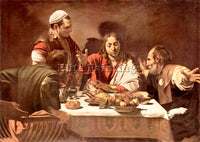 CARAVAGGIO CHRIST IN EMMAUS ARTIST PAINTING REPRODUCTION HANDMADE OIL CANVAS ART
