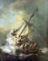 REMBRANDT CHRIST IN A STORM ON THE SEA OF GALILEE ARTIST PAINTING REPRODUCTION
