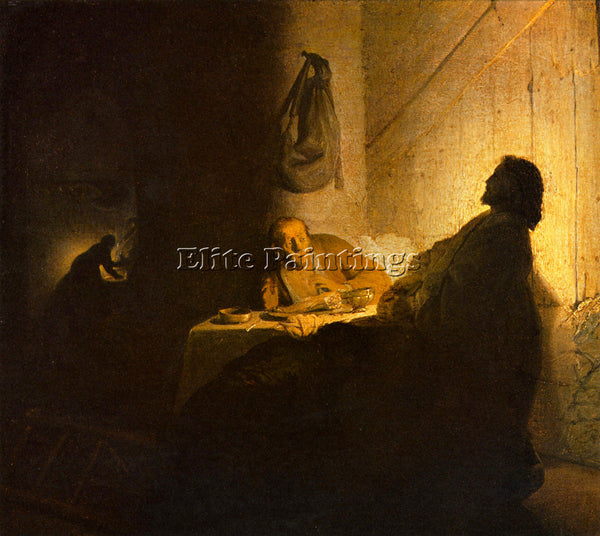 REMBRANDT CHRISTUS IN EMMAUS 2  ARTIST PAINTING REPRODUCTION HANDMADE OIL CANVAS