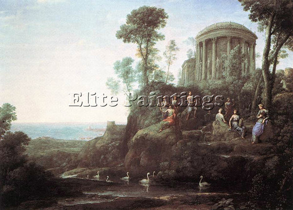CLAUDE LORRAIN APOLLO AND THE MUSES ON MOUNT HELION PARNASSUS PAINTING HANDMADE