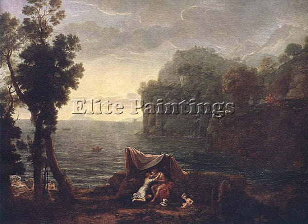 CLAUDE LORRAIN LANDSCAPE WITH ACIS AND GALATHE ARTIST PAINTING REPRODUCTION OIL