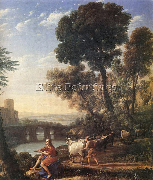 CLAUDE LORRAIN LANDSCAPE WITH APOLLO GUARDING THE HERDS OF ADMETUS REPRODUCTION