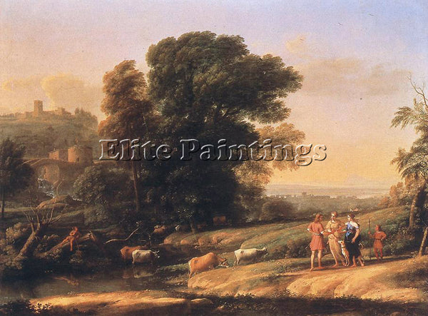 CLAUDE LORRAIN LANDSCAPE WITH CEPHALUS AND PROCRIS REUNITED BY DIANA OIL CANVAS
