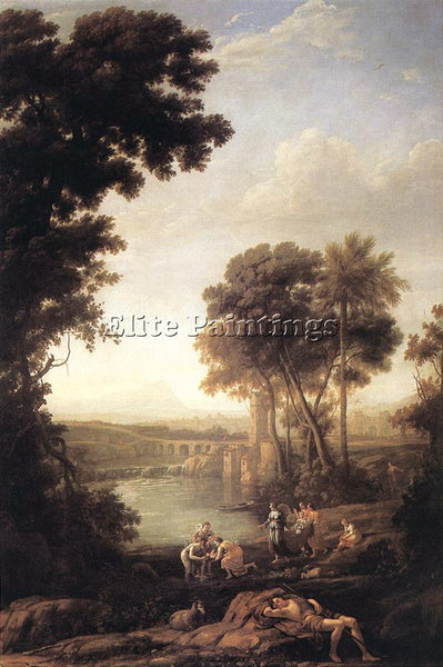 CLAUDE LORRAIN LANDSCAPE WITH THE FINDING OF MOSES ARTIST PAINTING REPRODUCTION