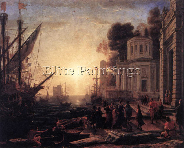 CLAUDE LORRAIN THE DISEMBARKATION OF CLEOPATRA AT TARSUS ARTIST PAINTING CANVAS