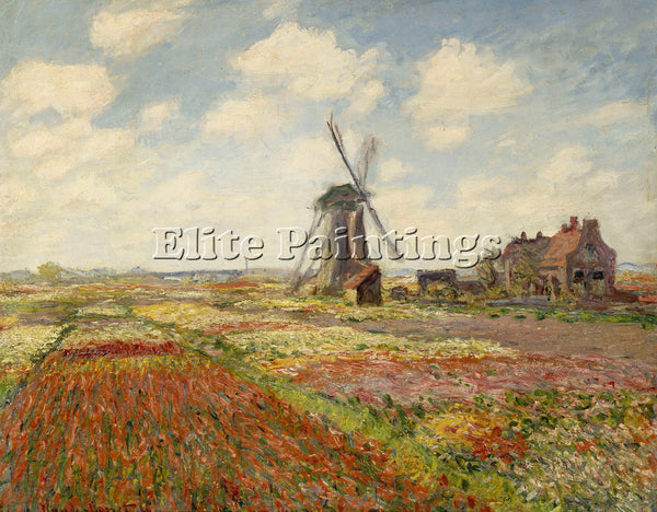 CLAUDE MONET A FIELD OF TULIPS IN HOLLAND 1886 ARTIST PAINTING REPRODUCTION OIL