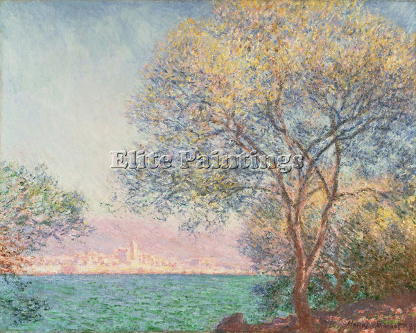 CLAUDE MONET ANTIBES IN THE MORNING 1888 ARTIST PAINTING REPRODUCTION HANDMADE