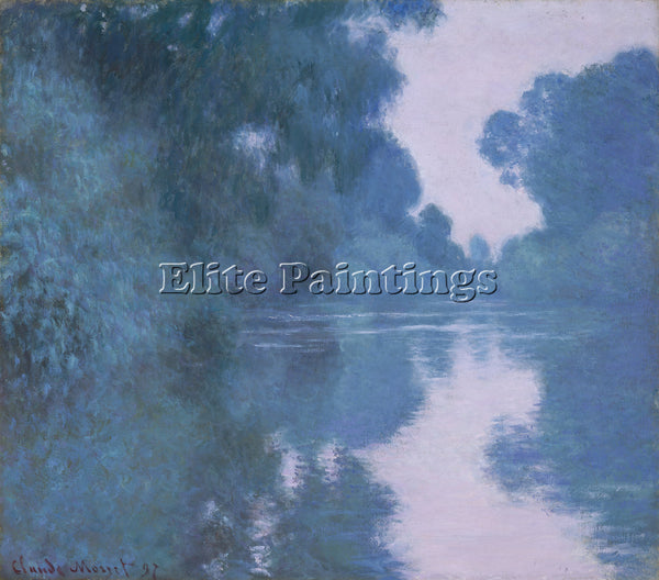 CLAUDE MONET ARM OF THE SEINE NEAR GIVERNY 1897 ARTIST PAINTING REPRODUCTION OIL