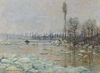 CLAUDE MONET BREAKUP OF ICE 1880 ARTIST PAINTING REPRODUCTION HANDMADE OIL REPRO