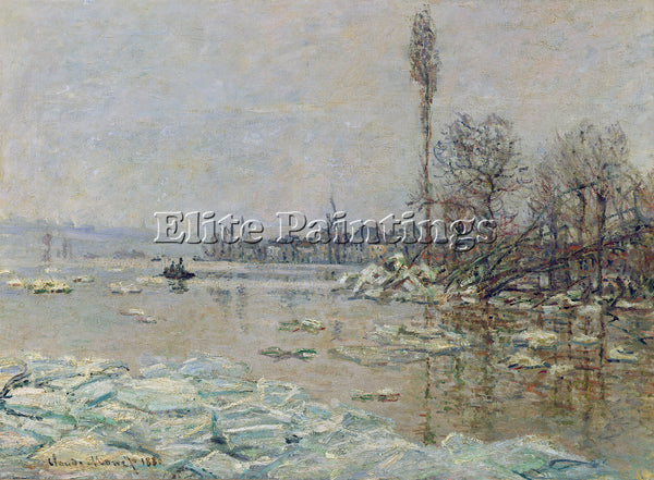 CLAUDE MONET BREAKUP OF ICE 1880 ARTIST PAINTING REPRODUCTION HANDMADE OIL REPRO