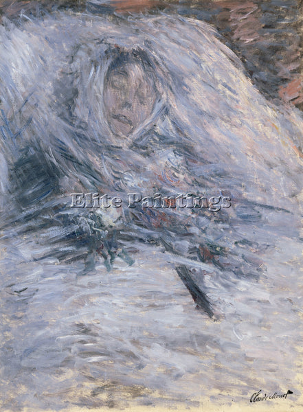 CLAUDE MONET CAMILLE MONET ON HER DEATHBED 1879 ARTIST PAINTING REPRODUCTION OIL