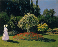 CLAUDE MONET JEANNE MARGUERITE LECADRE IN THE GARDEN 1866 ARTIST PAINTING CANVAS