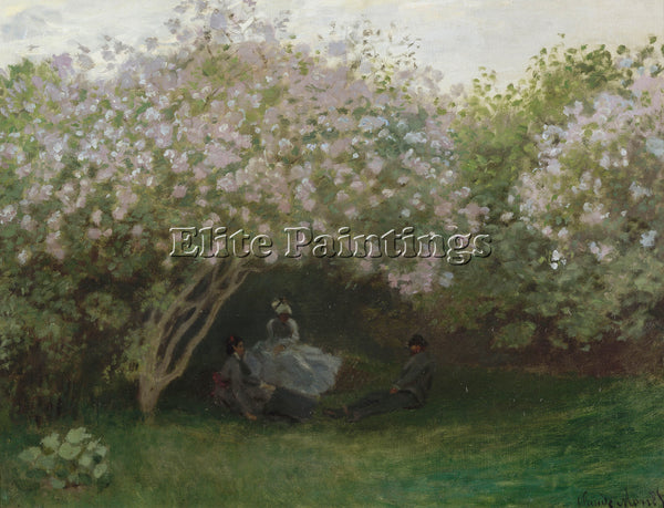 CLAUDE MONET LILACS GREY WEATHER 1872 ARTIST PAINTING REPRODUCTION HANDMADE OIL