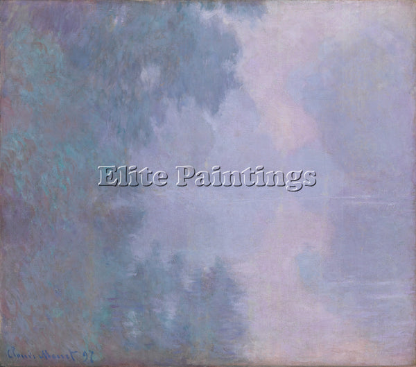 CLAUDE MONET MORNING ON THE SEINE 1897 ARTIST PAINTING REPRODUCTION HANDMADE OIL