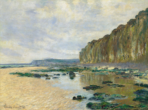 CLAUDE MONET ON THE CLIFF AT POURVILLE 1882 ARTIST PAINTING HANDMADE OIL CANVAS