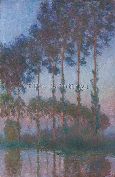 CLAUDE MONET POPLARS ON THE BANKS OF THE RIVER EPTE AT DUSK 1891 ARTIST PAINTING