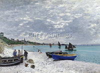 CLAUDE MONET THE BEACH AT SAINTE ADRESSE 1867 ARTIST PAINTING REPRODUCTION OIL