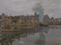 CLAUDE MONET THE BRIDGE UNDER REPAIR 1871 1872 ARTIST PAINTING REPRODUCTION OIL