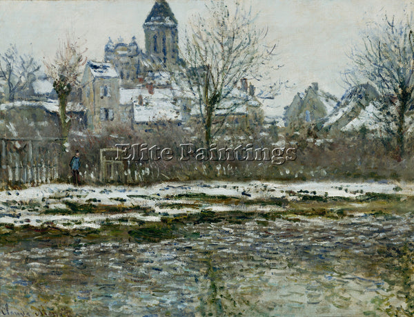 CLAUDE MONET THE CHURCH AT VETHEUIL SNOW 1878 1879 ARTIST PAINTING REPRODUCTION