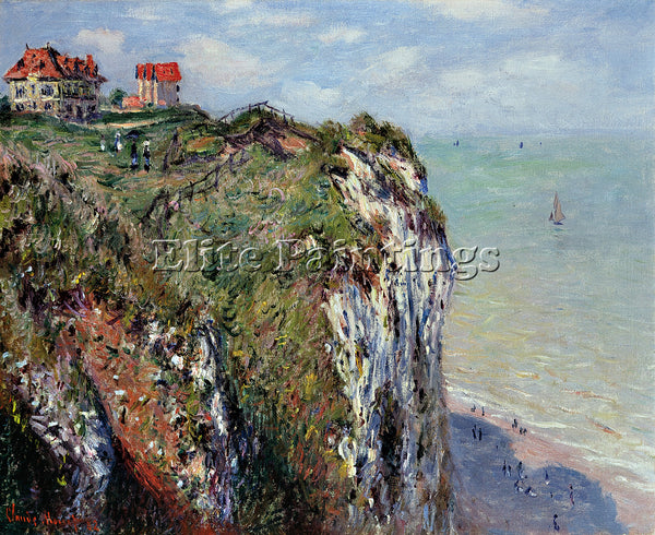 CLAUDE MONET THE CLIFF AT DIEPPE 1882 ARTIST PAINTING REPRODUCTION HANDMADE OIL