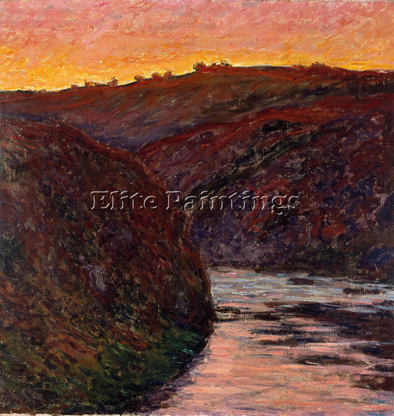 CLAUDE MONET THE CREUSE AT SUNSET 1889 ARTIST PAINTING REPRODUCTION HANDMADE OIL