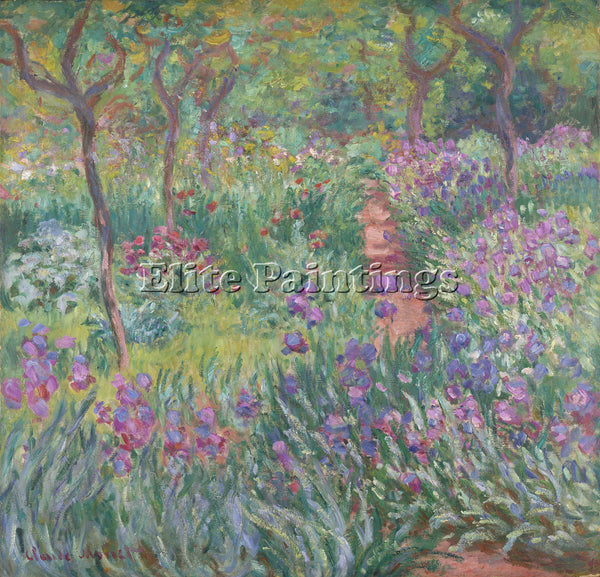 CLAUDE MONET THE IRIS GARDEN AT GIVERNY 1899 1900 ARTIST PAINTING REPRODUCTION
