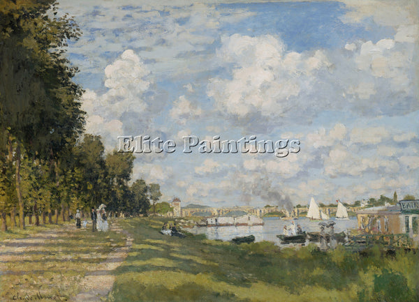 CLAUDE MONET THE PORT AT ARGENTEUIL 1872 ARTIST PAINTING REPRODUCTION HANDMADE
