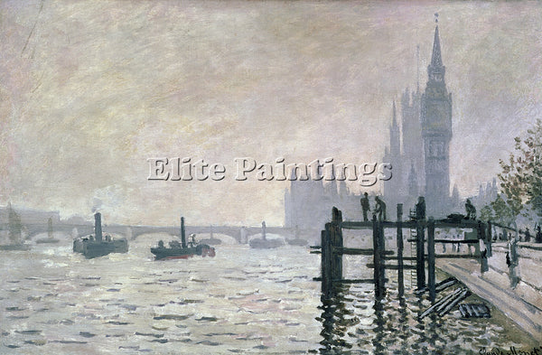 CLAUDE MONET THE THAMES BELOW WESTMINSTER 1871 ARTIST PAINTING REPRODUCTION OIL
