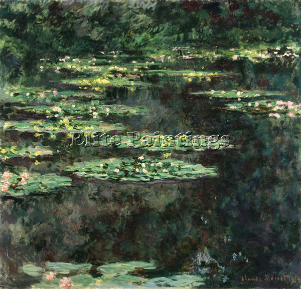 CLAUDE MONET WATER LILIES 1904 ARTIST PAINTING REPRODUCTION HANDMADE OIL CANVAS
