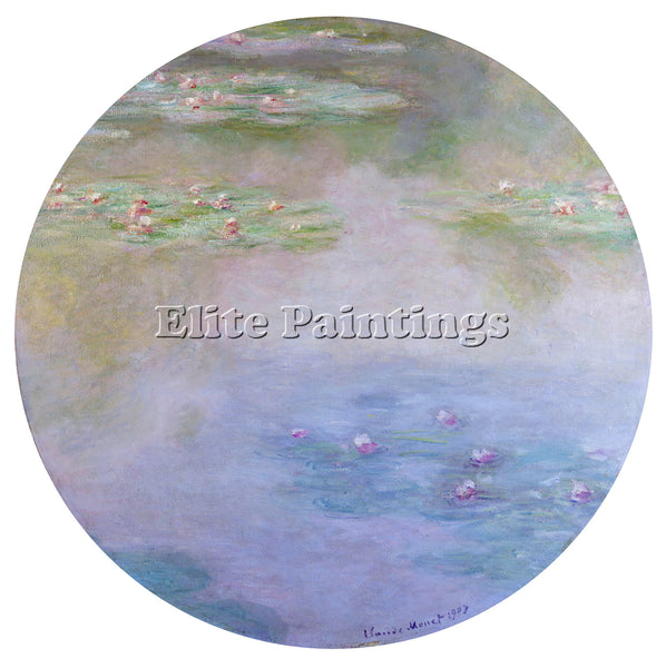 CLAUDE MONET WATER LILIES 1907 ARTIST PAINTING REPRODUCTION HANDMADE OIL CANVAS