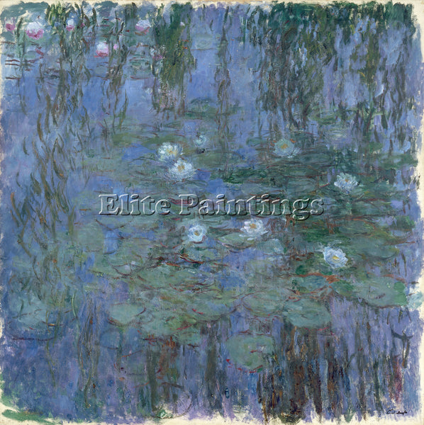 CLAUDE MONET WATER LILIES 1916 1919 ARTIST PAINTING REPRODUCTION HANDMADE OIL