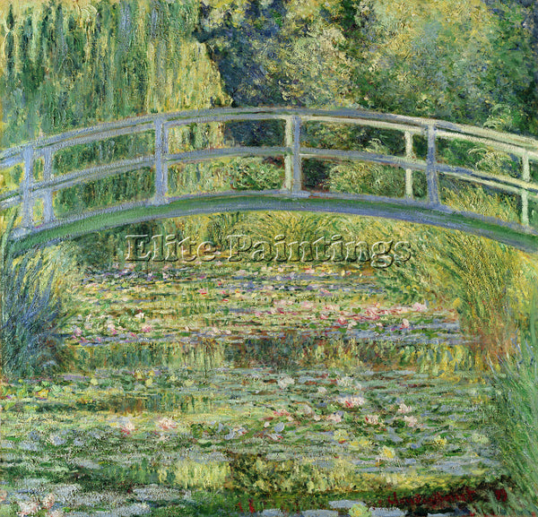 CLAUDE MONET WATER LILY POND 1899 ARTIST PAINTING REPRODUCTION HANDMADE OIL DECO