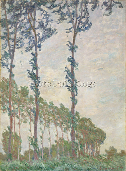 CLAUDE MONET WIND EFFECT SEQUENCE OF POPLARS 1891 ARTIST PAINTING REPRODUCTION