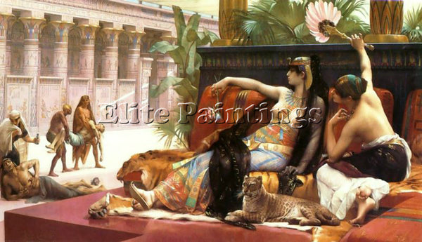 ALEXANDRE CABANEL CLEOPATRA TESTING POISONS ON CONDEMNED PRISONERS 1897 PAINTING