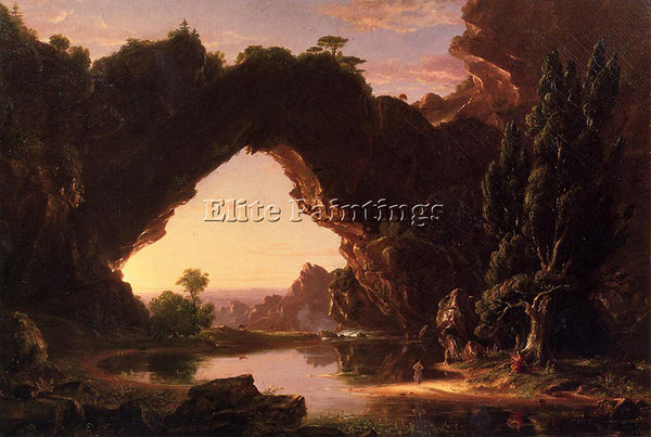 THOMAS COLE EVENING IN ARCADY ARTIST PAINTING REPRODUCTION HANDMADE CANVAS REPRO