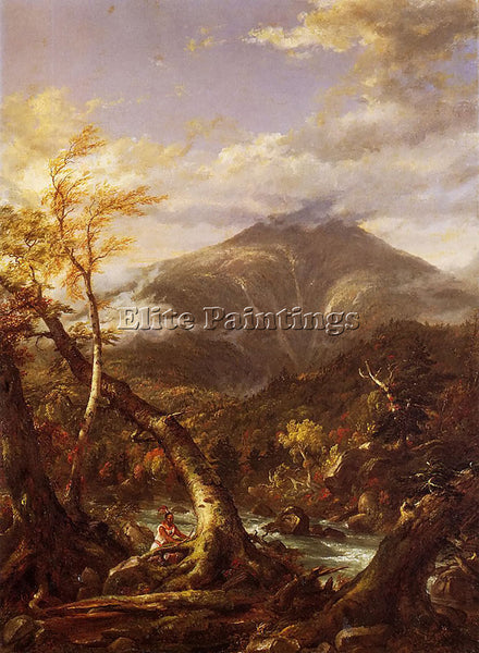 THOMAS COLE INDIAN PASS TAHAWUS ARTIST PAINTING REPRODUCTION HANDMADE OIL CANVAS