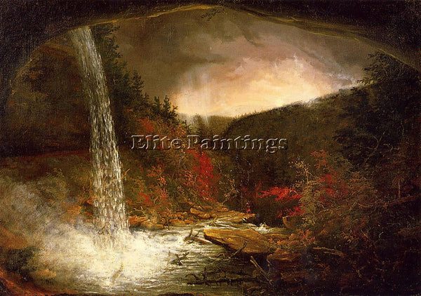 THOMAS COLE KAATERSKILL FALLS 1826 ARTIST PAINTING REPRODUCTION HANDMADE OIL ART
