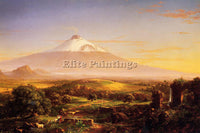 THOMAS COLE MOUNT ETNA ARTIST PAINTING REPRODUCTION HANDMADE CANVAS REPRO WALL