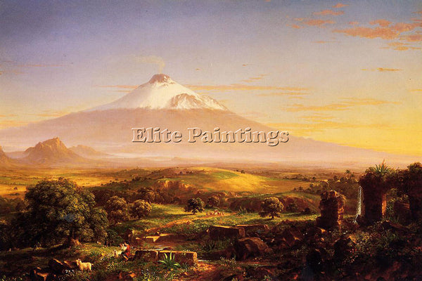 THOMAS COLE MOUNT ETNA ARTIST PAINTING REPRODUCTION HANDMADE CANVAS REPRO WALL