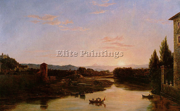 THOMAS COLE SUNSET OF THE ARNO ARTIST PAINTING REPRODUCTION HANDMADE OIL CANVAS
