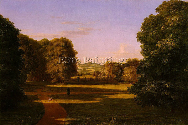 THOMAS COLE THE GARDENS OF THE VAN RENSSELAER MANOR HOUSE ARTIST PAINTING CANVAS