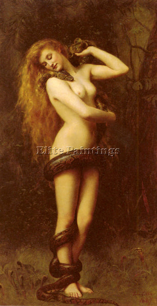 JOHN COLLIER LILITH ARTIST PAINTING REPRODUCTION HANDMADE CANVAS REPRO WALL DECO