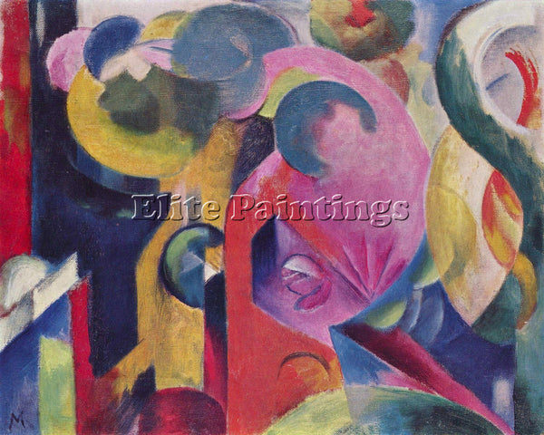 FRANZ MARC COMPOSITION III ARTIST PAINTING REPRODUCTION HANDMADE OIL CANVAS DECO
