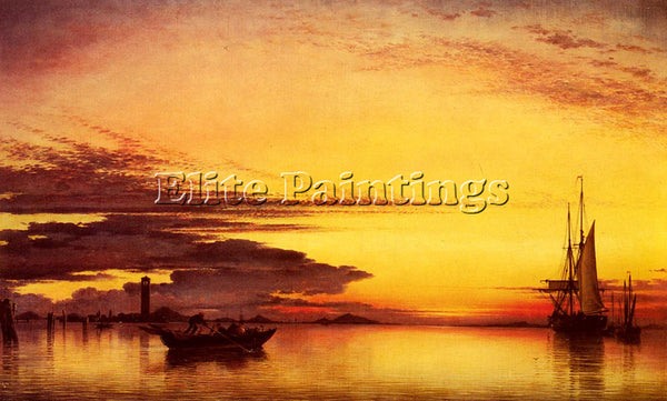EDWARD WILLIAM COOKE SUNSET ON THE LAGUNE OF VENICE ARTIST PAINTING REPRODUCTION